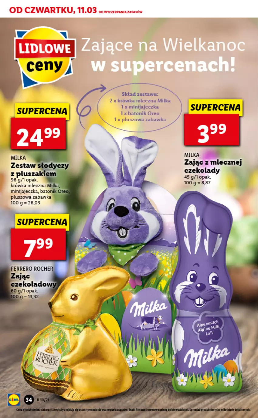 Gazetka promocyjna Lidl - GAZETKA - ważna 11.03 do 13.03.2021 - strona 34 - produkty: Baton, Milka, Oreo, Pluszak, Tonik, Zabawka