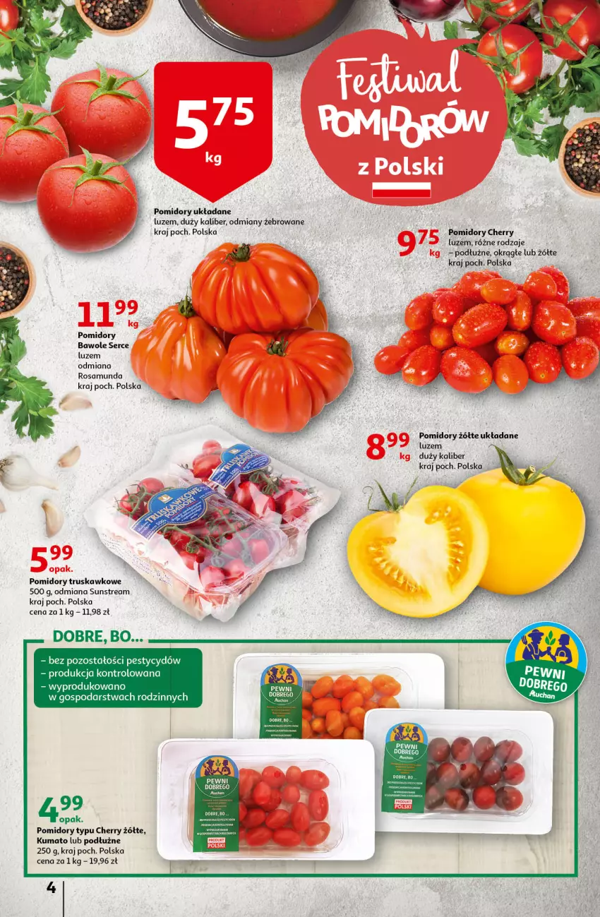 Gazetka promocyjna Auchan - Sezon na radość Supermarkety - ważna 20.05 do 26.05.2021 - strona 4 - produkty: Pomidory