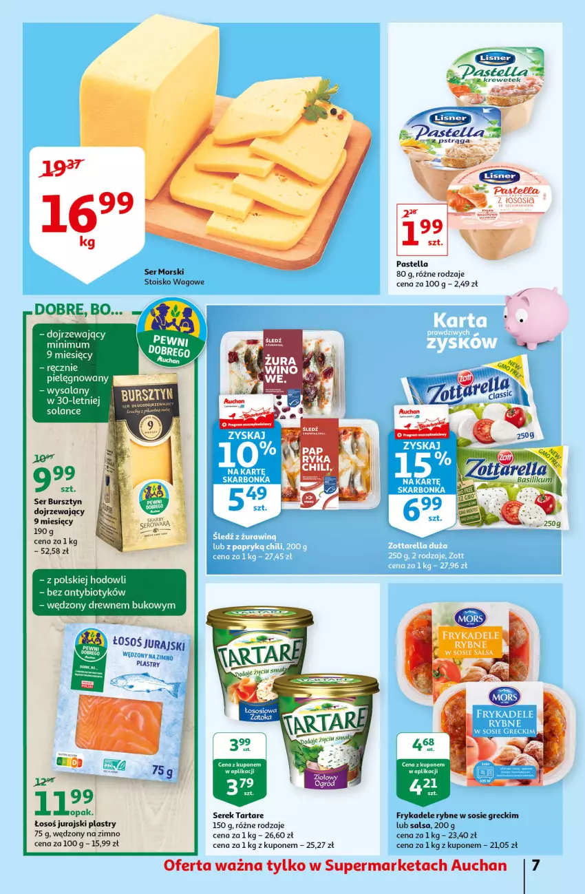 Gazetka promocyjna Auchan - Sezon na radość Supermarkety - ważna 20.05 do 26.05.2021 - strona 7 - produkty: Bursztyn, Ogród, Pastella, Salsa, Ser, Serek, Sos, Tarta, Tartare