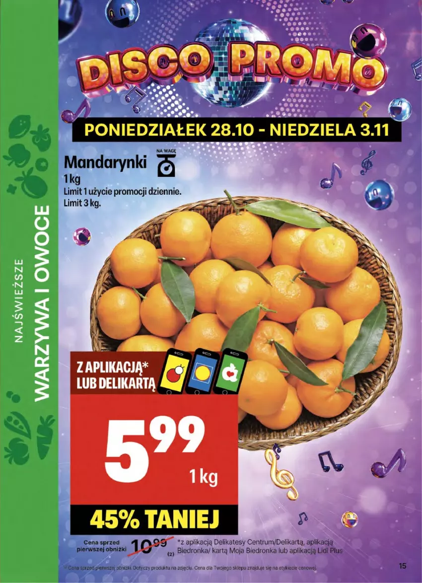 Gazetka promocyjna Delikatesy Centrum - NOWA GAZETKA Delikatesy Centrum od 31 października! 31.10-6.11.2024 - ważna 31.10 do 06.11.2024 - strona 15 - produkty: Mandarynki