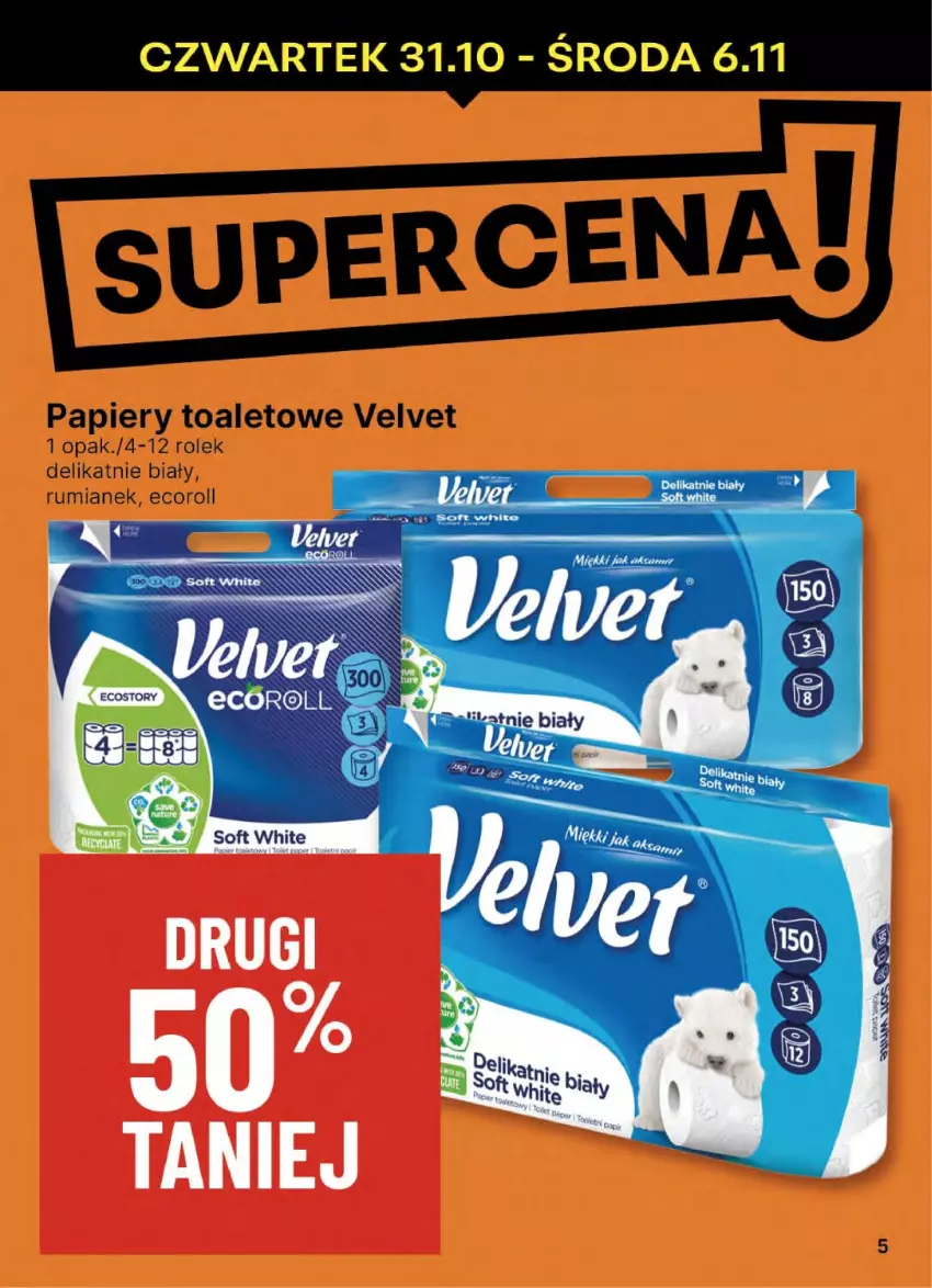 Gazetka promocyjna Delikatesy Centrum - NOWA GAZETKA Delikatesy Centrum od 31 października! 31.10-6.11.2024 - ważna 31.10 do 06.11.2024 - strona 5 - produkty: Papier, Rum, Velvet