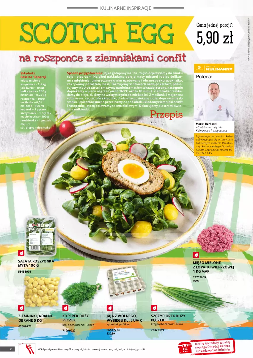 Gazetka promocyjna Selgros - Oferta gastronomiczna - ważna 25.03 do 05.04.2021 - strona 2 - produkty: Bułka, Bułka tarta, Jaja, Jaja z wolnego wybiegu, Kosz, Lanki, LG, Majonez, Maślanka, Masło, Mięso, Mięso mielone, Mięso mielone z łopatki wieprzowej, Olej, Piec, Pieprz, Por, Roszponka, Rzodkiewka, Sałat, Sól, Sos, Tarta, Tran, Ziemniaki