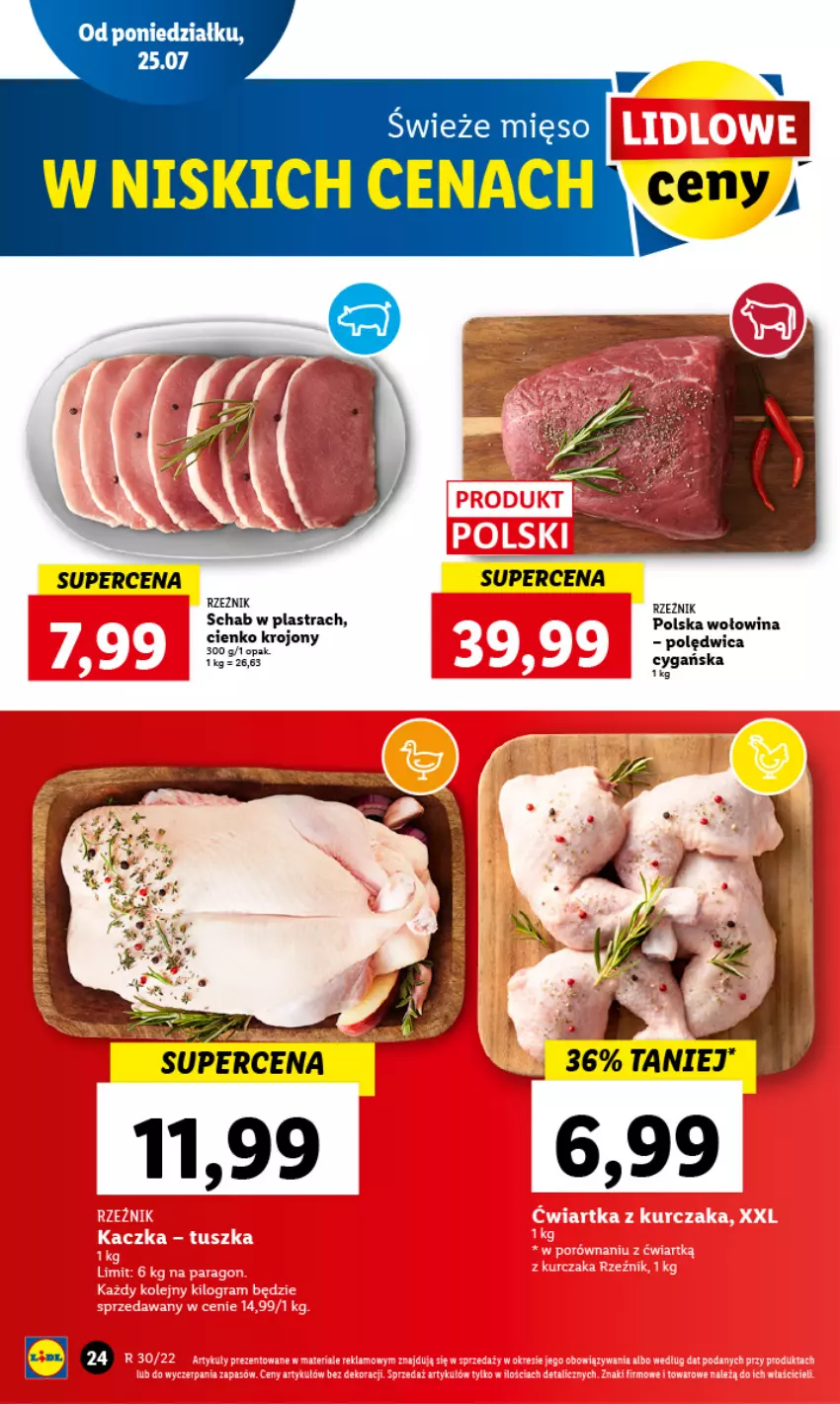 Gazetka promocyjna Lidl - GAZETKA - ważna 25.07 do 27.07.2022 - strona 28 - produkty: Mięso, Polędwica, Wołowina