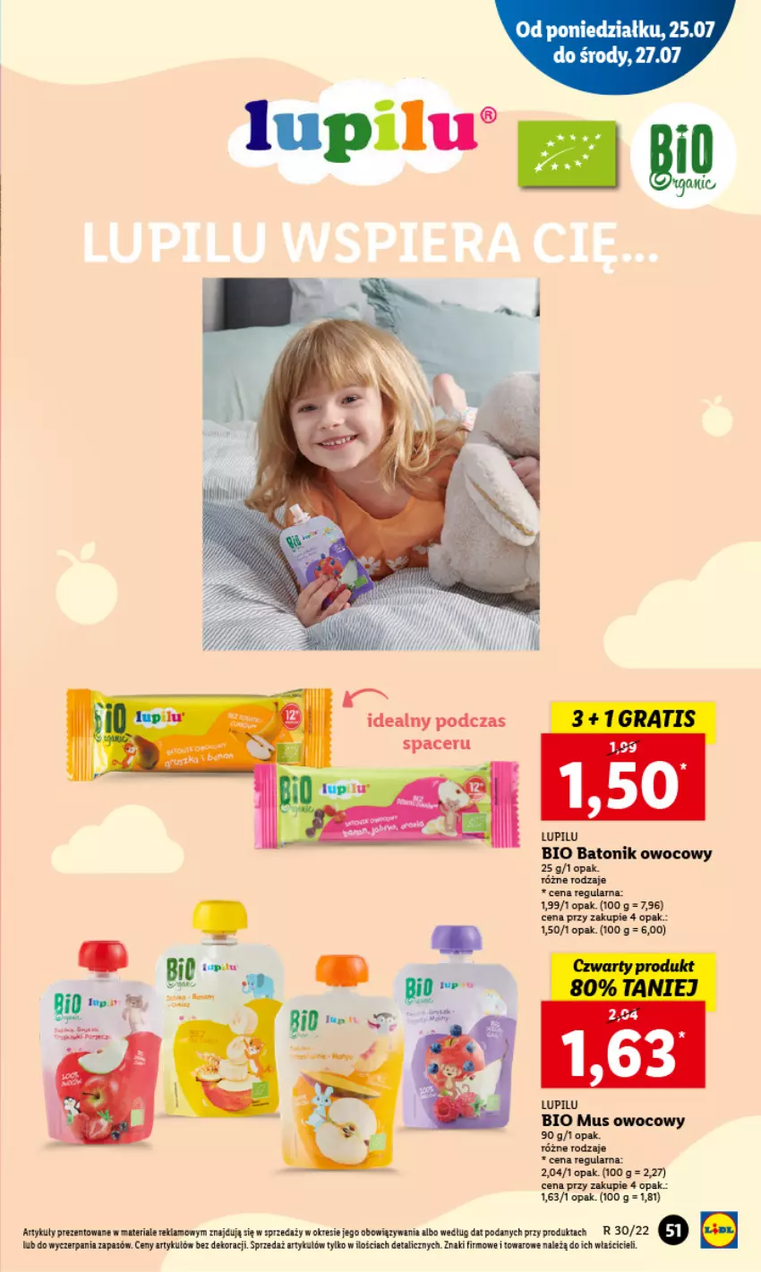 Gazetka promocyjna Lidl - GAZETKA - ważna 25.07 do 27.07.2022 - strona 55 - produkty: Acer, Baton, Bio Batonik, Mus, Tonik