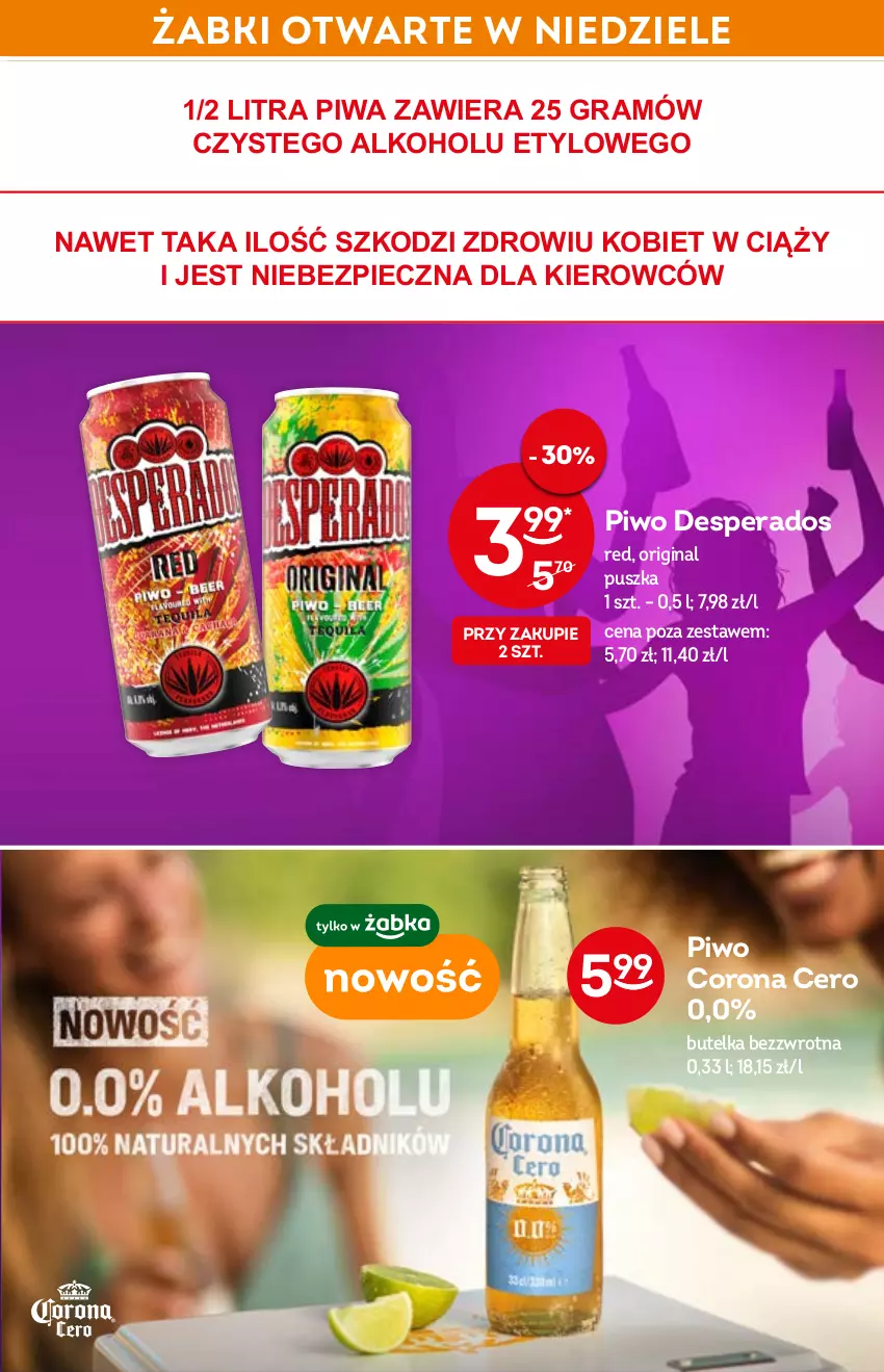 Gazetka promocyjna Żabka - ważna 06.04 do 14.04.2022 - strona 19 - produkty: Desperados, Gin, Gra, Piec, Piwa, Piwo