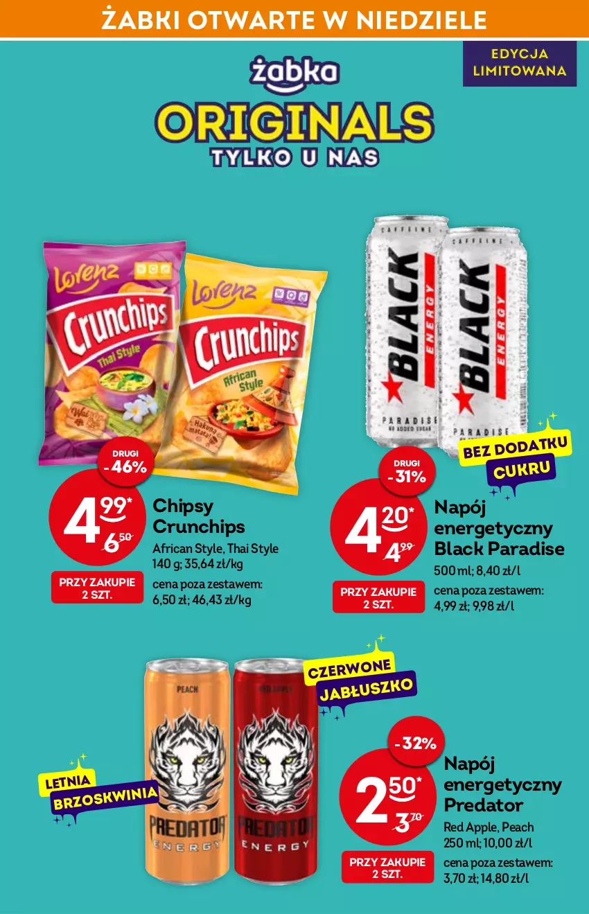 Gazetka promocyjna Żabka - ważna 06.04 do 14.04.2022 - strona 22 - produkty: Chipsy, Crunchips, Lack, Napój, Napój energetyczny