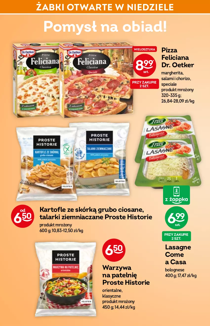 Gazetka promocyjna Żabka - ważna 06.04 do 14.04.2022 - strona 46 - produkty: Dr. Oetker, Feliciana, Lasagne, Napoje, Pizza, Salami, Warzywa