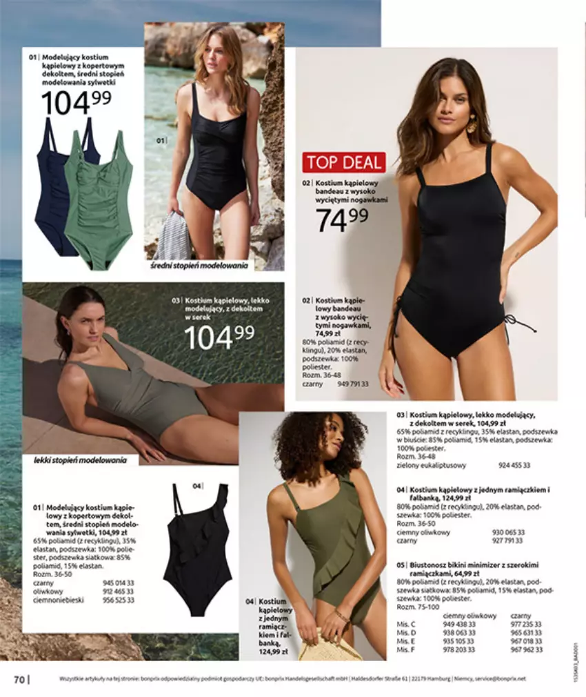 Gazetka promocyjna Bonprix - MARYNARSKIE AKCENTY - ważna 02.03 do 30.03.2026 - strona 72 - produkty: Fa, Kostium, Sito, Top