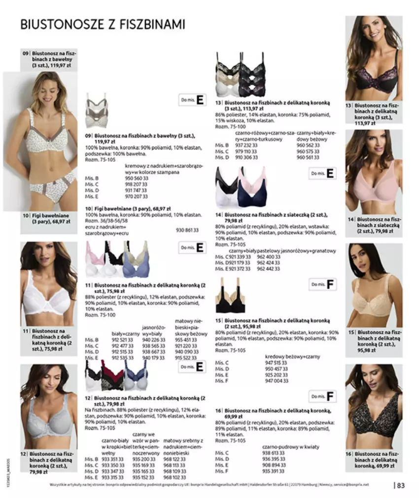 Gazetka promocyjna Bonprix - MARYNARSKIE AKCENTY - ważna 02.03 do 30.03.2026 - strona 85 - produkty: Biustonosz, Fa, Figi, HP, Koc, Wełna