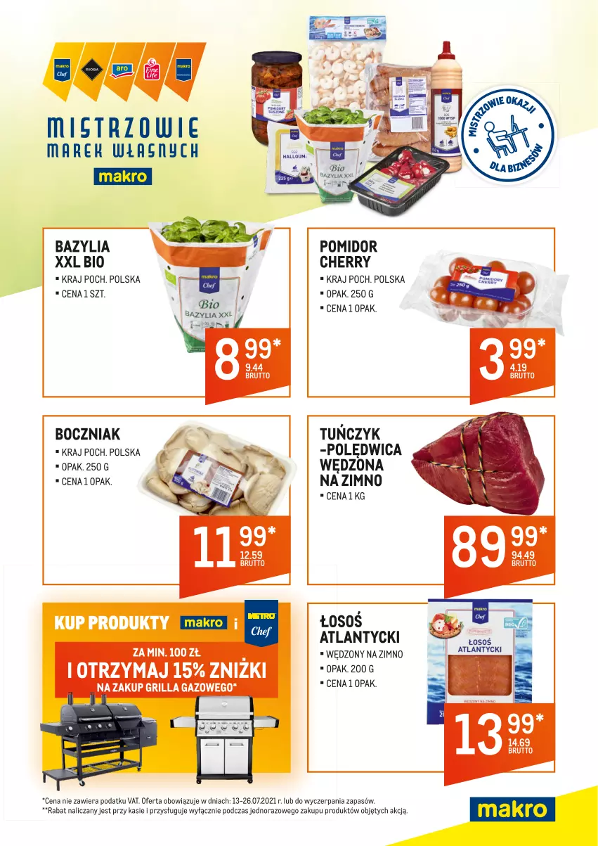 Gazetka promocyjna Makro - [Oferta specjalna] Mistrzowie marek własnych - ważna 13.07 do 26.07.2021 - strona 2 - produkty: Bazyl, Bazylia, Boczniak, Polędwica, Tuńczyk