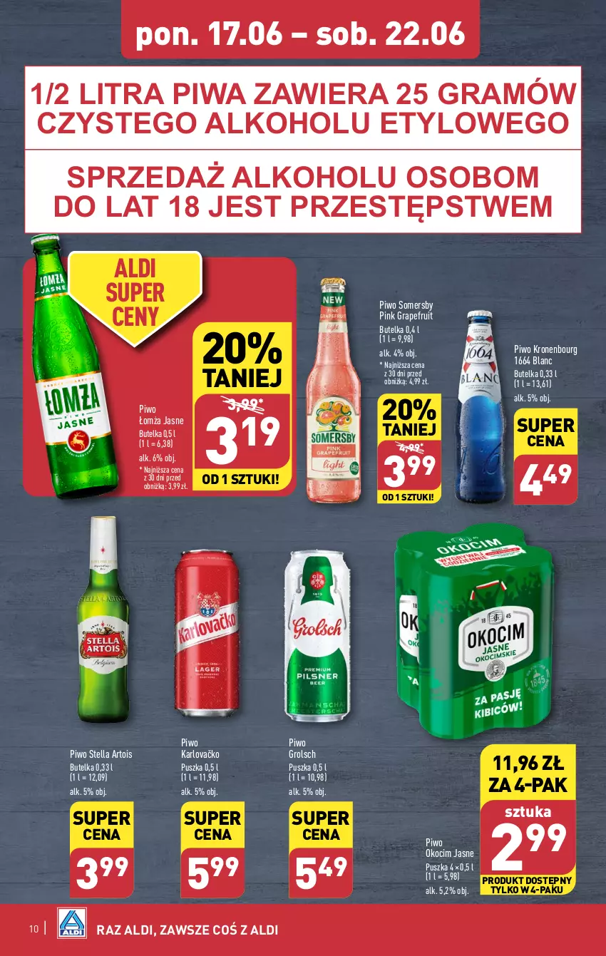 Gazetka promocyjna Aldi - Pełna oferta - ważna 17.06 do 22.06.2024 - strona 10 - produkty: Gra, Koc, Okocim, Piwa, Piwo, Somersby