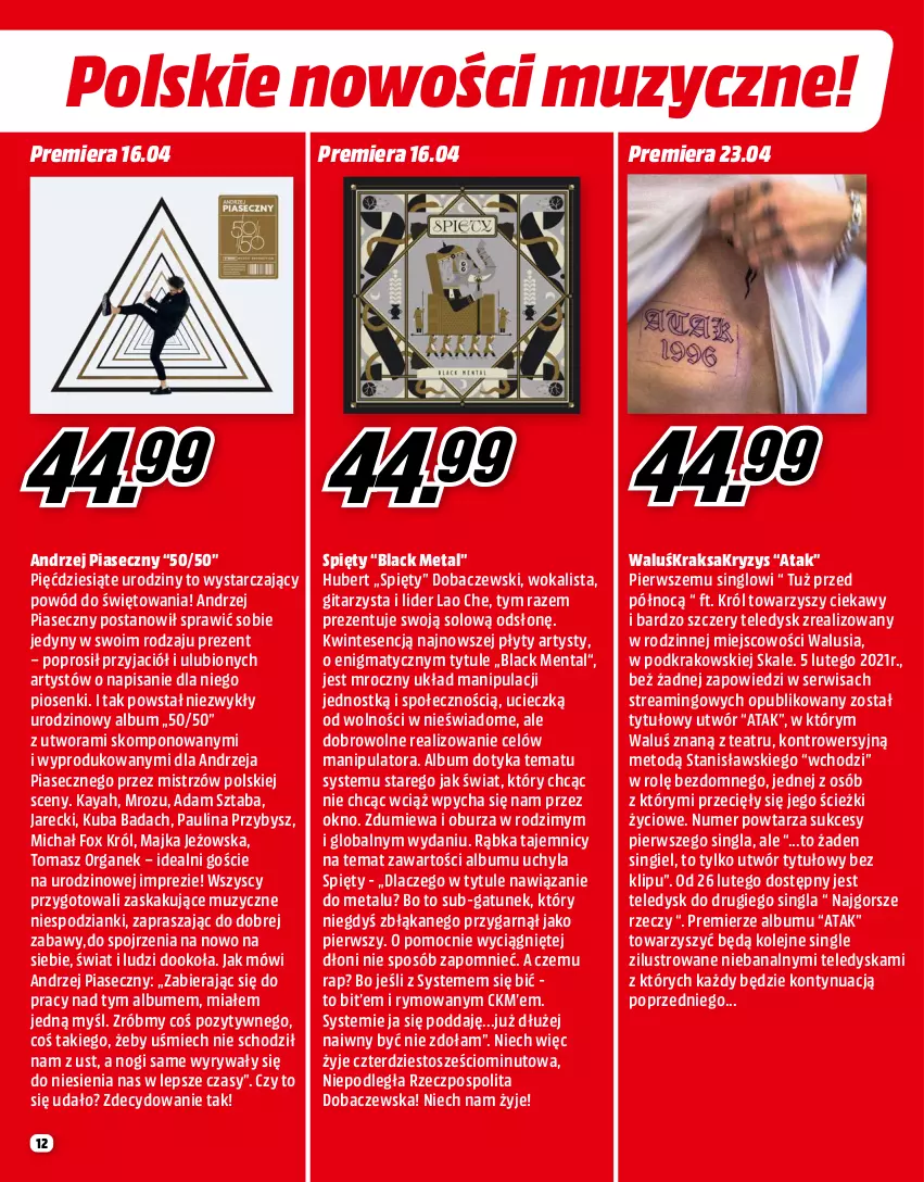 Gazetka promocyjna Media Markt - Gazetka Media Markt - ważna 01.04 do 30.04.2021 - strona 12 - produkty: Album, Lack, Lustro, Okno, Olej, Rower, Ser