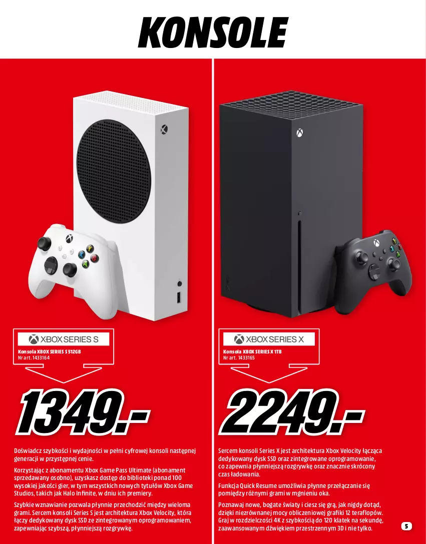 Gazetka promocyjna Media Markt - Gazetka Media Markt - ważna 01.04 do 30.04.2021 - strona 5 - produkty: Gra, Gry, Halo, Halo Infinite, Konsola, Ser, Sok, Tera, Xbox