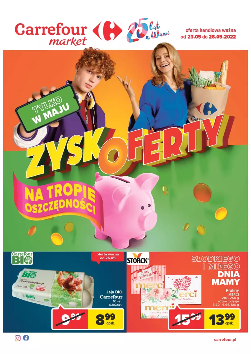 Gazetka promocyjna Carrefour - Gazetka Express - ważna 17.05 do 23.05.2022 - strona 1 - produkty: Jaja