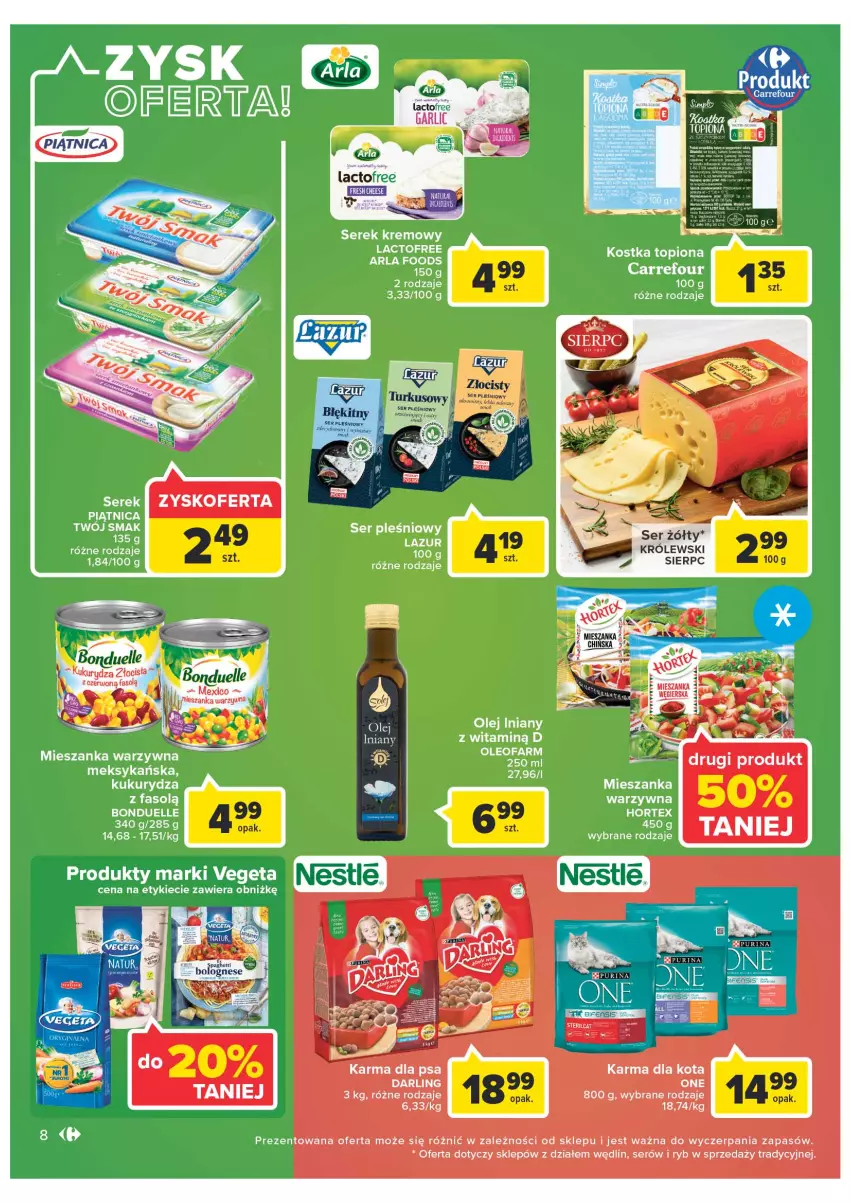 Gazetka promocyjna Carrefour - Gazetka Express - ważna 17.05 do 23.05.2022 - strona 8 - produkty: Bonduelle, Fa, Królewski, Mieszanka warzyw, Olej, Ser