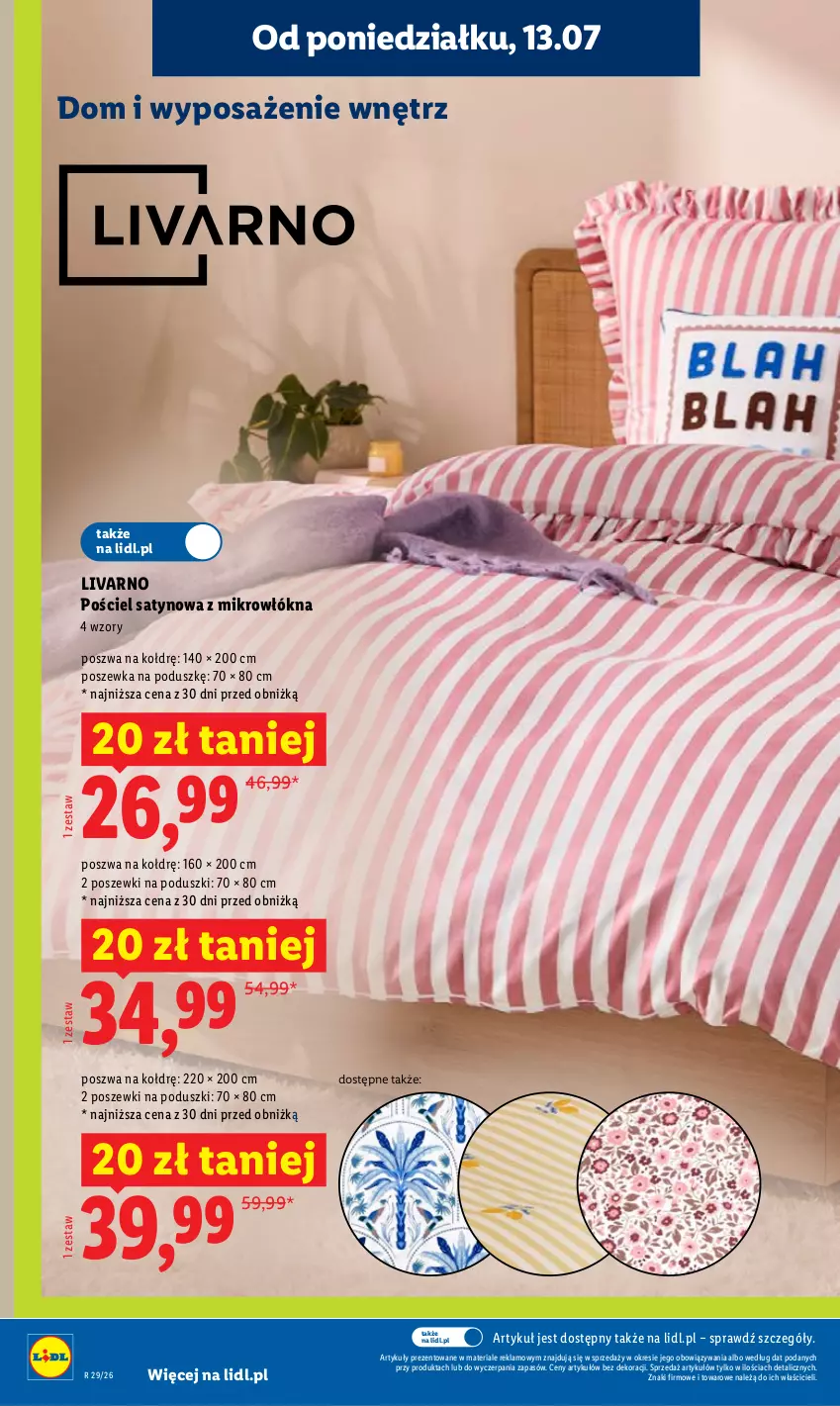 Gazetka promocyjna Lidl - Gazetka ważna od 13.07 do 15.07 - ważna 13.07 do 15.07.2026 - strona 36 - produkty: Ivar, Pościel, Poszewka