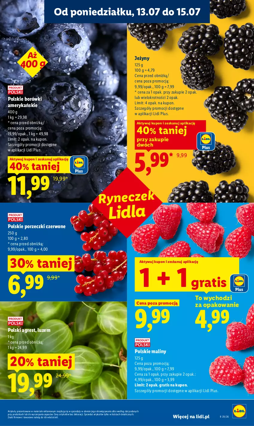 Gazetka promocyjna Lidl - Gazetka ważna od 13.07 do 15.07 - ważna 13.07 do 15.07.2026 - strona 41 - produkty: Gra, Gres, Jeżyny, Maliny, Por, Porzeczki czerwone