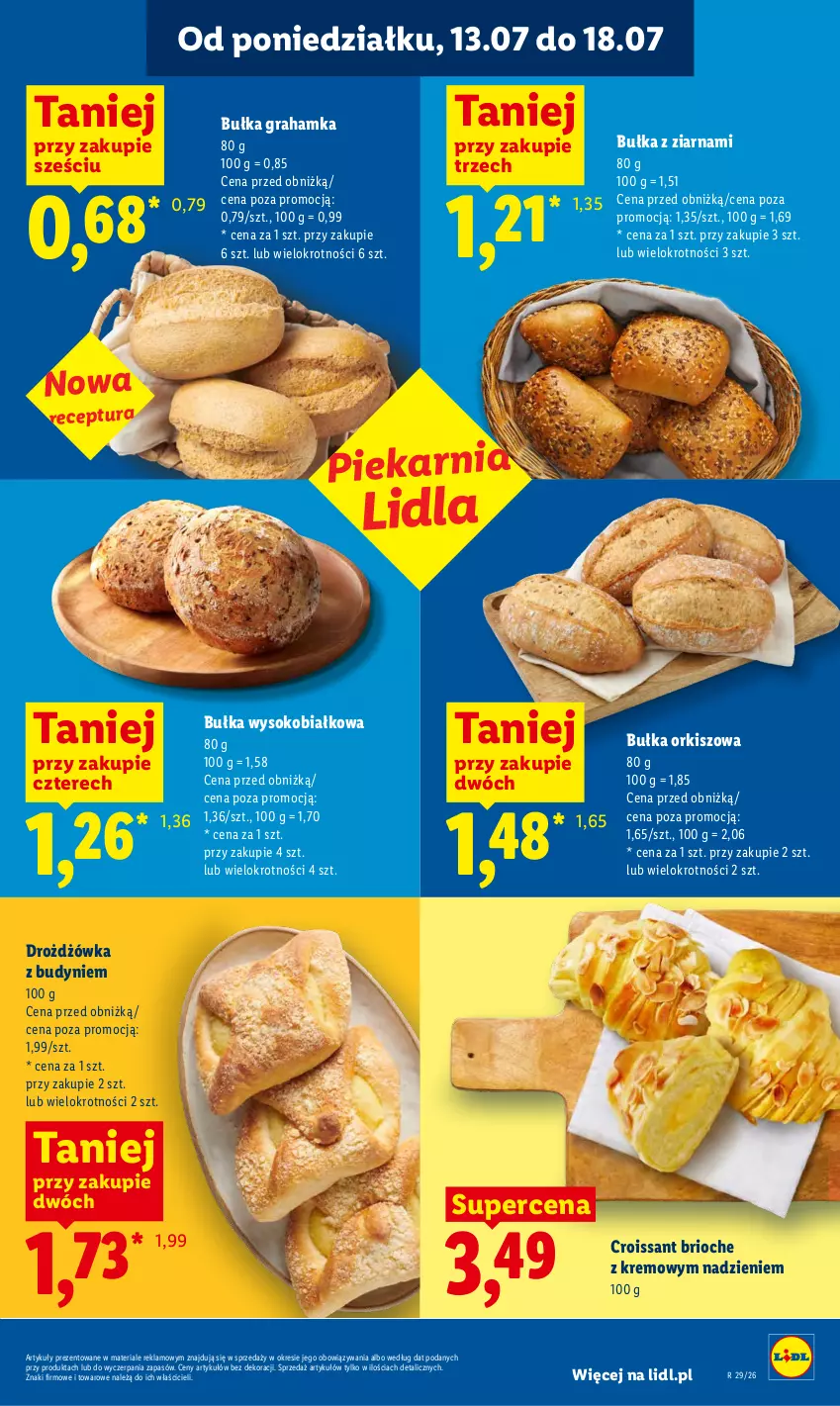 Gazetka promocyjna Lidl - Gazetka ważna od 13.07 do 15.07 - ważna 13.07 do 15.07.2026 - strona 69 - produkty: Bułka, Bułka grahamka, Croissant, Gra, Sok