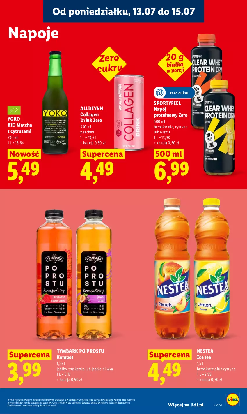 Gazetka promocyjna Lidl - Gazetka ważna od 13.07 do 15.07 - ważna 13.07 do 15.07.2026 - strona 81 - produkty: Ice tea, Napój, Napoje, Nestea, Por, Sport, Tymbark
