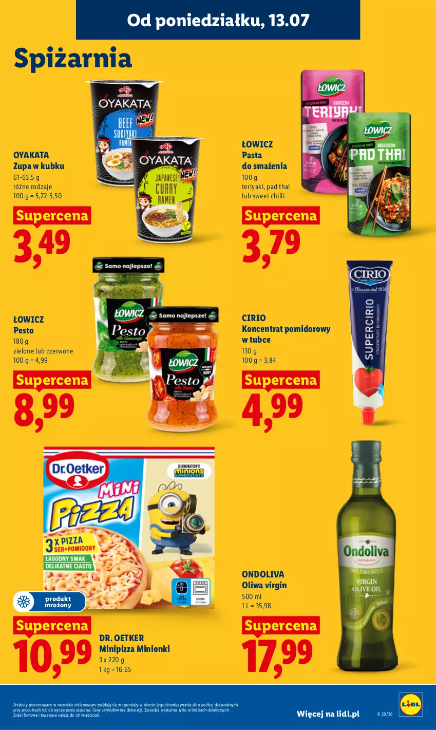 Gazetka promocyjna Lidl - Gazetka ważna od 13.07 do 15.07 - ważna 13.07 do 15.07.2026 - strona 89 - produkty: Dr. Oetker, Gin, Koncentrat pomidorowy, Pesto, Pizza, Zupa