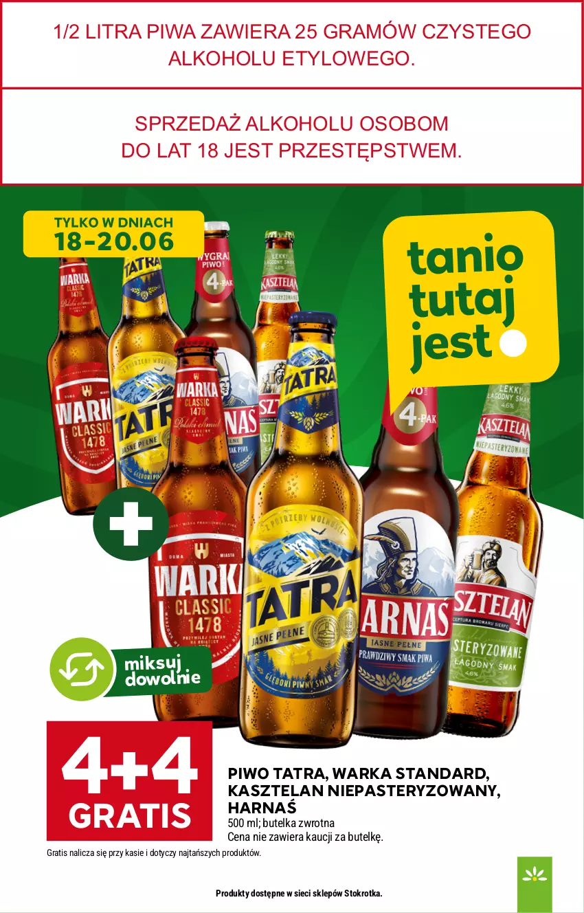 Gazetka promocyjna Stokrotka - Market - ważna 17.06 do 25.06.2025 - strona 25 - produkty: Gra, Harnaś, Kasztelan, Piwa, Piwo, Tatra, Warka
