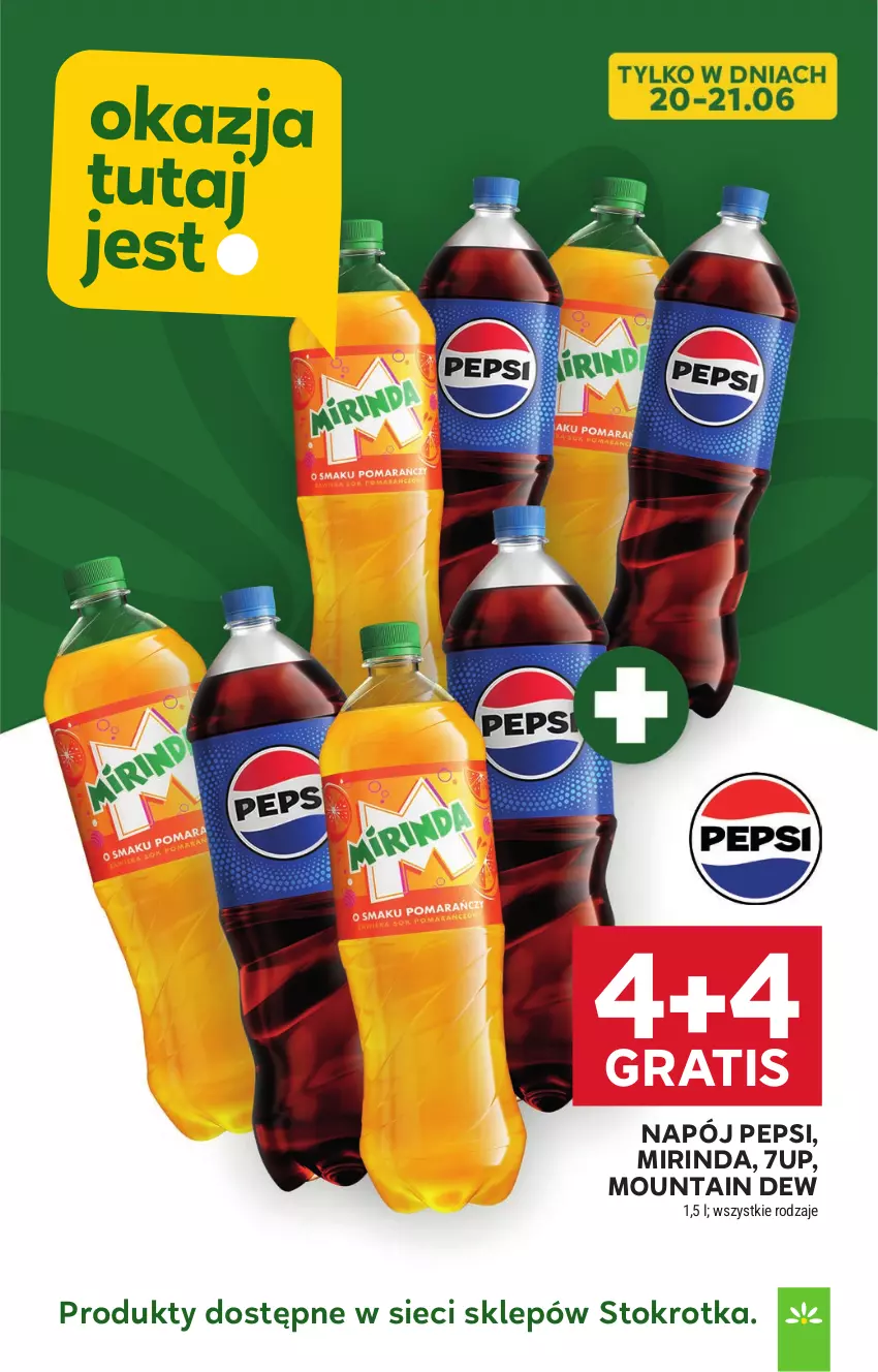 Gazetka promocyjna Stokrotka - Market - ważna 17.06 do 25.06.2025 - strona 26 - produkty: 7up, Gra, Mirinda, Napój, Pepsi