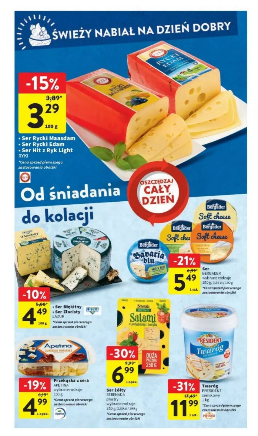 Gazetka promocyjna Intermarche - ważna 02.11 do 08.11.2023 - strona 17 - produkty: Lazur, Maasdam, Ser, Twaróg