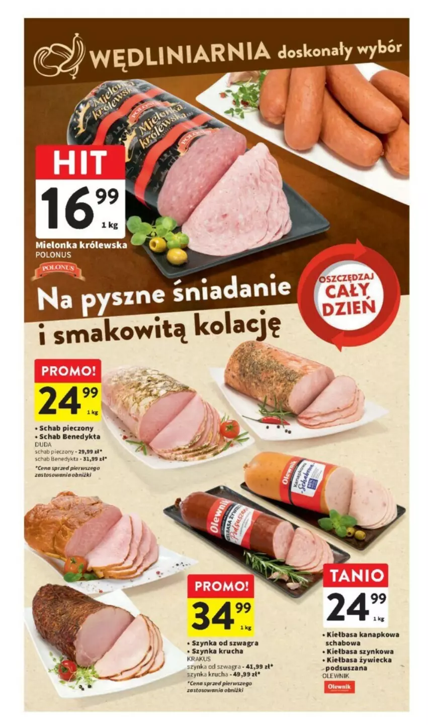 Gazetka promocyjna Intermarche - ważna 02.11 do 08.11.2023 - strona 4 - produkty: Duda, Gra, Kiełbasa, Kiełbasa szynkowa, Krakus, Olewnik, Piec, Schab Benedykta, Schab pieczony, Szynka