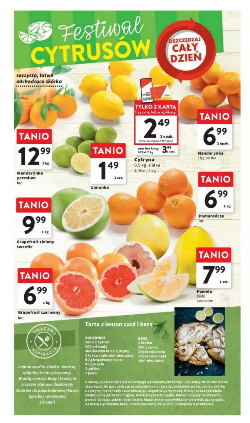 Gazetka promocyjna Intermarche - ważna 02.11 do 08.11.2023 - strona 9 - produkty: Cukier, Cytryny, Gra, Limonka, Masło, Ocet, Piec, Pomarańcze, Pomelo, Rolki, Siatka, Sok, Tarta, Top