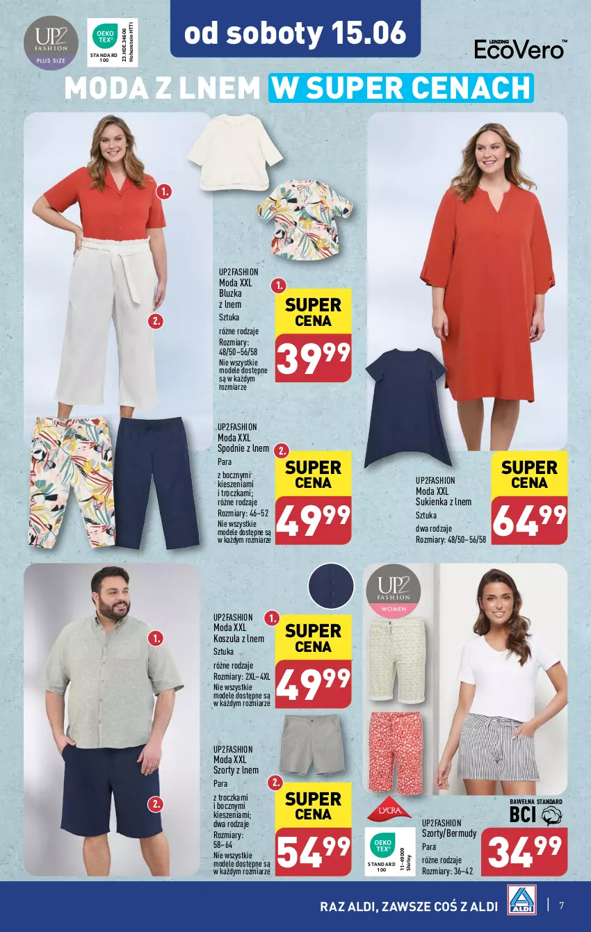 Gazetka promocyjna Aldi - Artykuły przemysłowe i tekstylia - ważna 12.06 do 15.06.2024 - strona 7 - produkty: Bermudy, Fa, Kosz, Koszula, Moda, Spodnie, Sukienka, Szorty