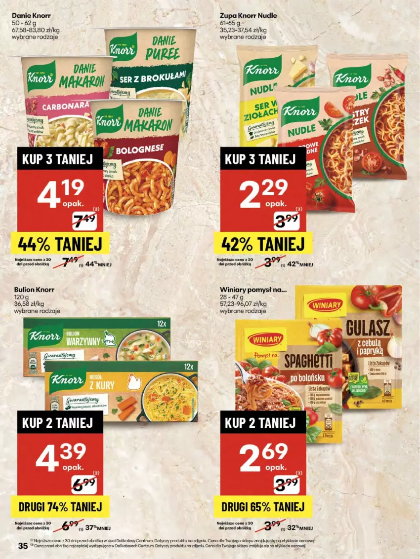Gazetka promocyjna Delikatesy Centrum - Franczyza DC32 Czwartek - ważna 07.08 do 13.08.2025 - strona 35 - produkty: Bulion, Knorr, Lion, Rum, Winiary, Zupa