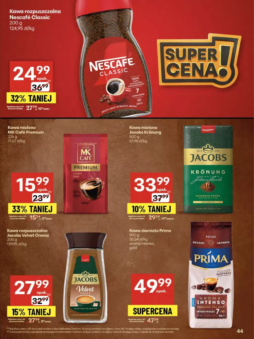 Gazetka promocyjna Delikatesy Centrum - Franczyza DC32 Czwartek - ważna 07.08 do 13.08.2025 - strona 44 - produkty: Gra, Jacobs, Kawa, Kawa mielona, Kawa rozpuszczalna, Rum