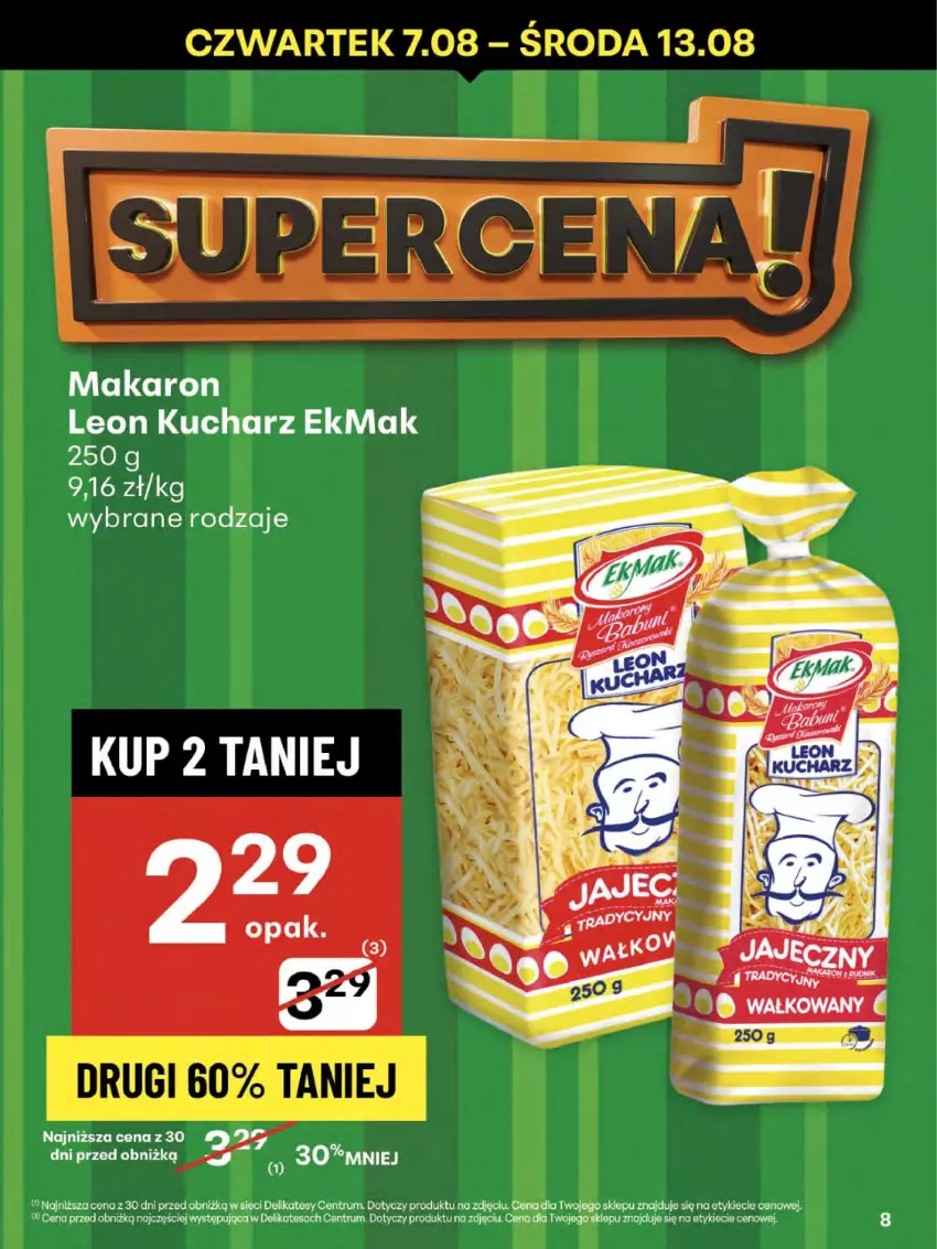 Gazetka promocyjna Delikatesy Centrum - Franczyza DC32 Czwartek - ważna 07.08 do 13.08.2025 - strona 8 - produkty: Leon, Makaron, Rum
