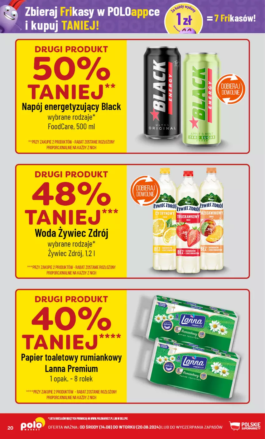 Gazetka promocyjna PoloMarket - Gazetka pomocyjna - ważna 14.08 do 20.08.2024 - strona 20 - produkty: Lack, Napój, Papier, Papier toaletowy, Rum, Woda