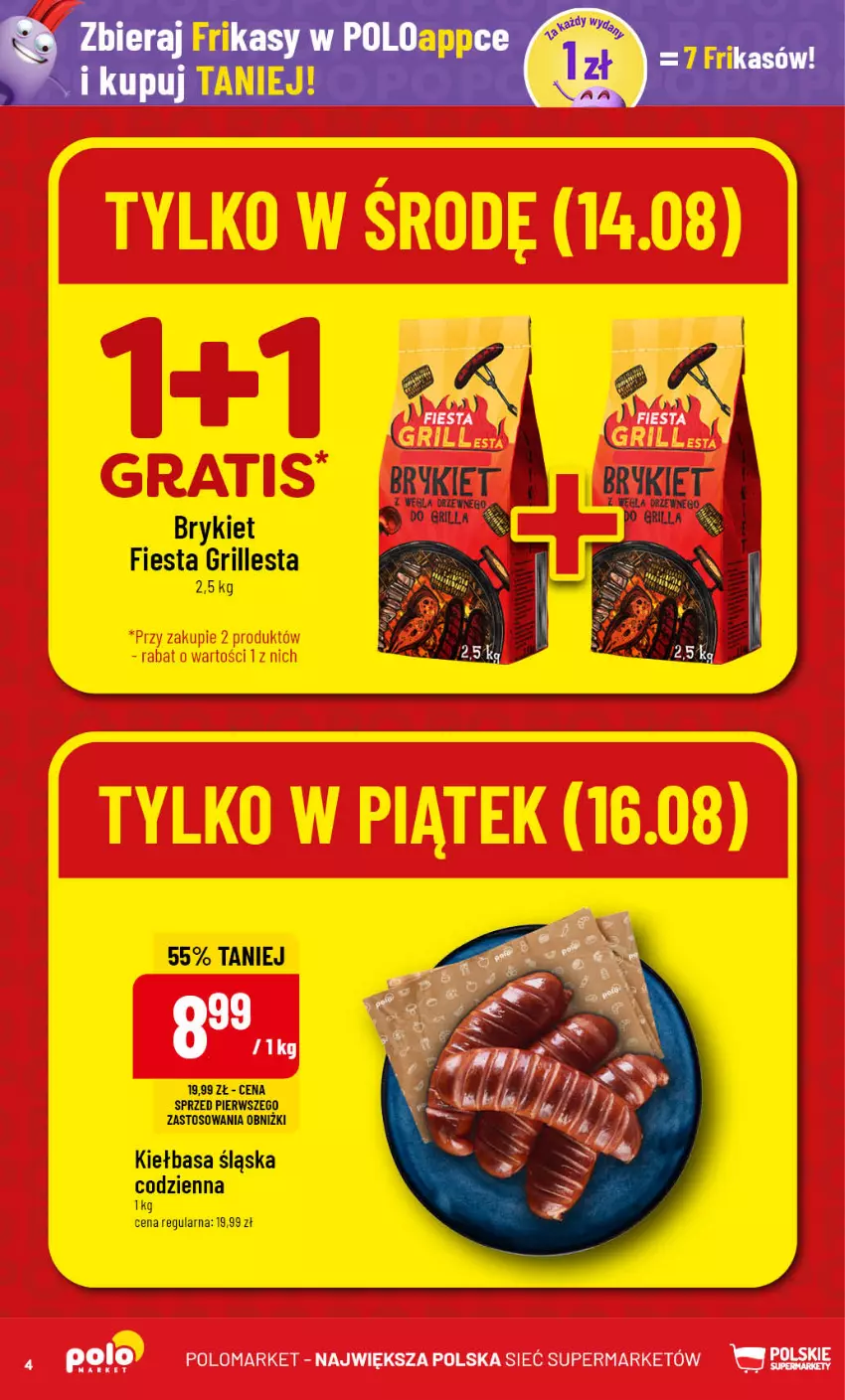 Gazetka promocyjna PoloMarket - Gazetka pomocyjna - ważna 14.08 do 20.08.2024 - strona 4 - produkty: Grill, Kiełbasa, Kiełbasa śląska