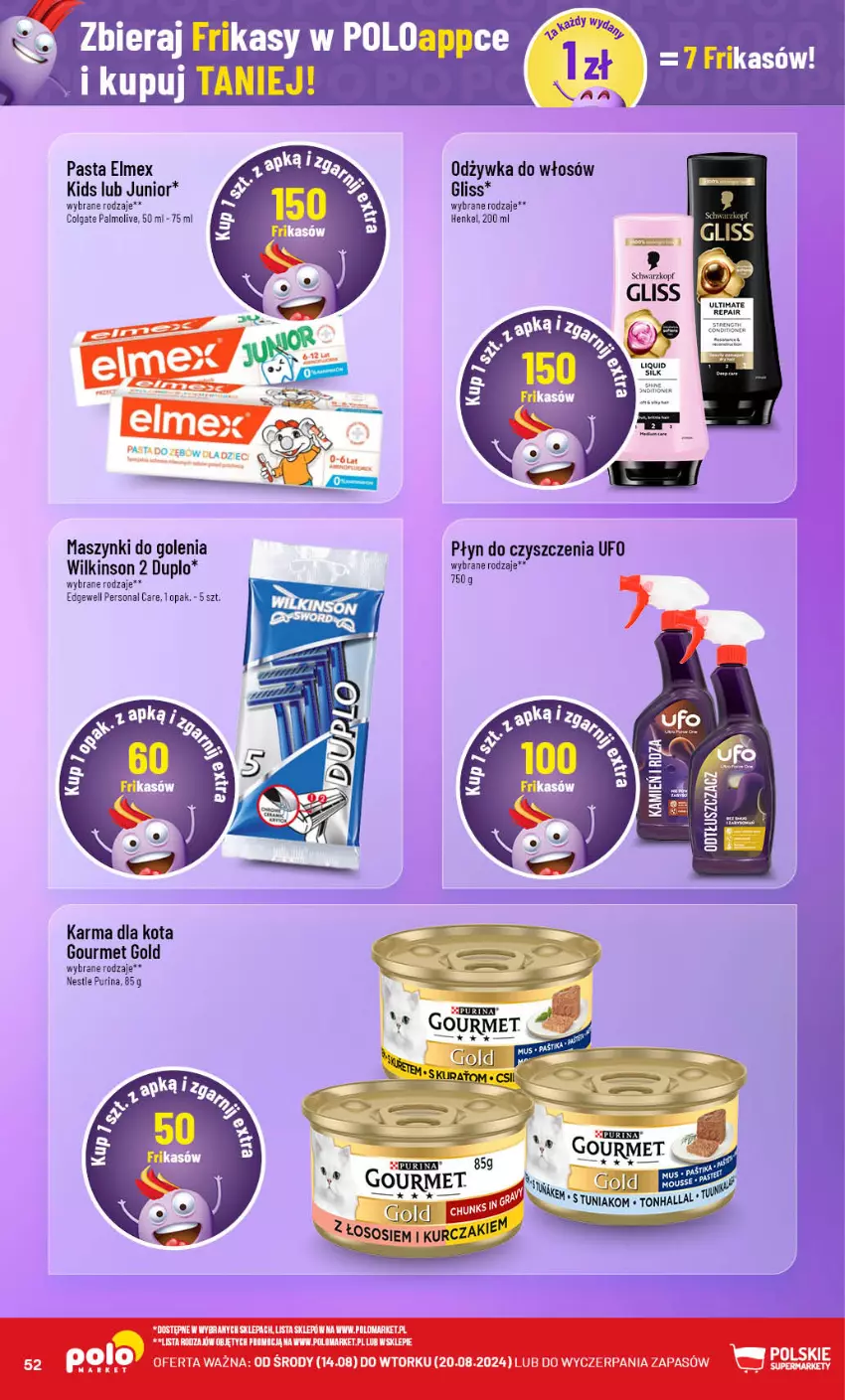 Gazetka promocyjna PoloMarket - Gazetka pomocyjna - ważna 14.08 do 20.08.2024 - strona 52 - produkty: Colgate, Elmex, Gourmet Gold, LG, Odżywka, Palmolive, Pur, Purina