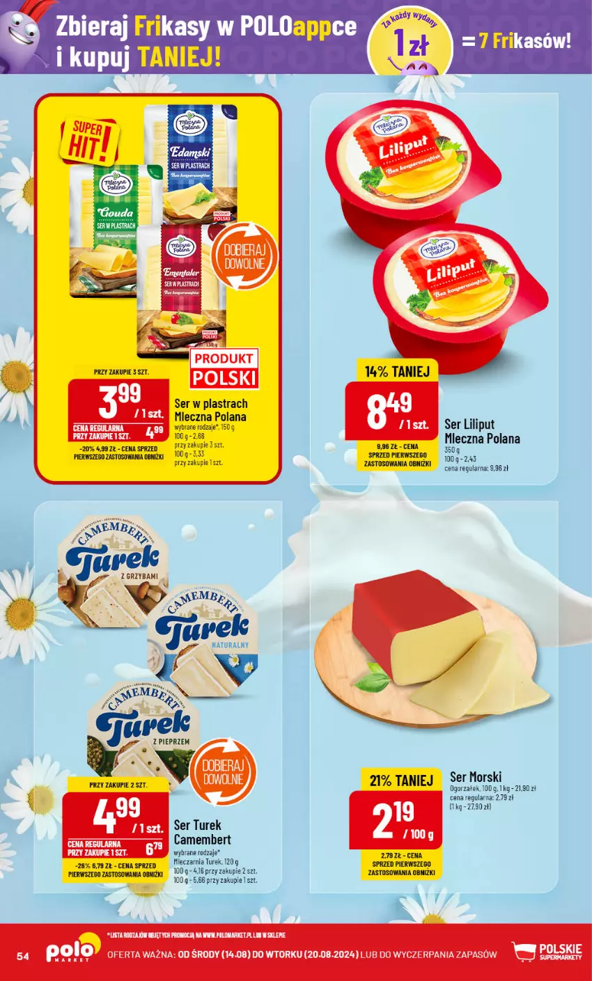 Gazetka promocyjna PoloMarket - Gazetka pomocyjna - ważna 14.08 do 20.08.2024 - strona 54 - produkty: Camembert, LANA, Pieprz, Ser