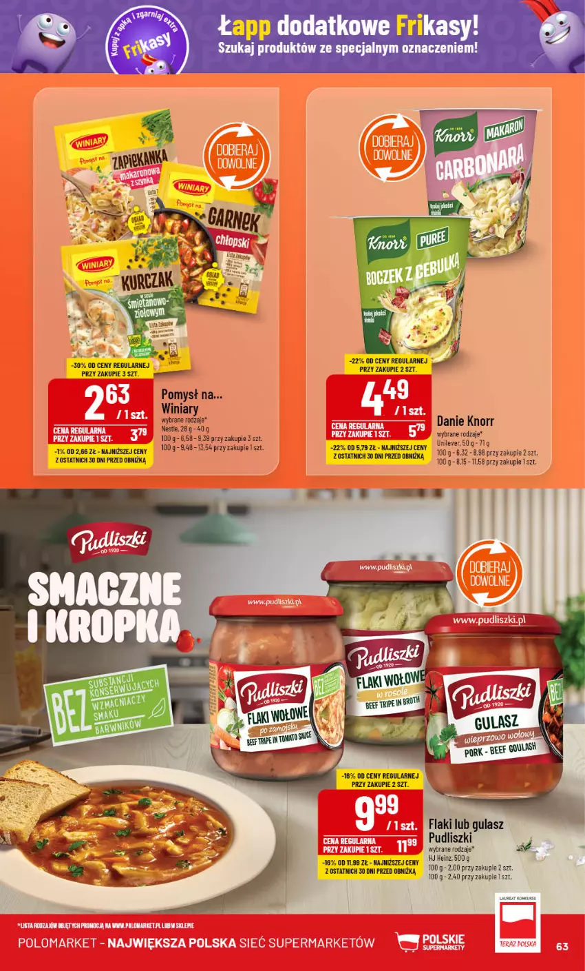 Gazetka promocyjna PoloMarket - Gazetka pomocyjna - ważna 14.08 do 20.08.2024 - strona 63 - produkty: Knorr, Laur, Pudliszki, Winiary