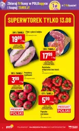 Gazetka promocyjna PoloMarket - Gazetka pomocyjna - Gazetka - ważna od 20.08 do 20.08.2024 - strona 2 - produkty: Karkówka wieprzowa, Filet z piersi indyka, Pomidory