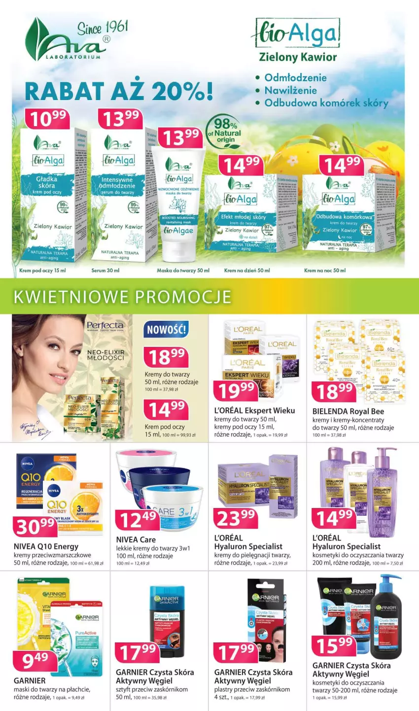 Gazetka promocyjna Drogerie Polskie - Gazetka - ważna 09.04 do 30.04.2021 - strona 4 - produkty: Bielenda, Garnier, Gin, Kawior, Krem pod oczy, LG, Mars, Nivea, Nivea Q10, Perfecta, Rum, Ser, Serum, Tera