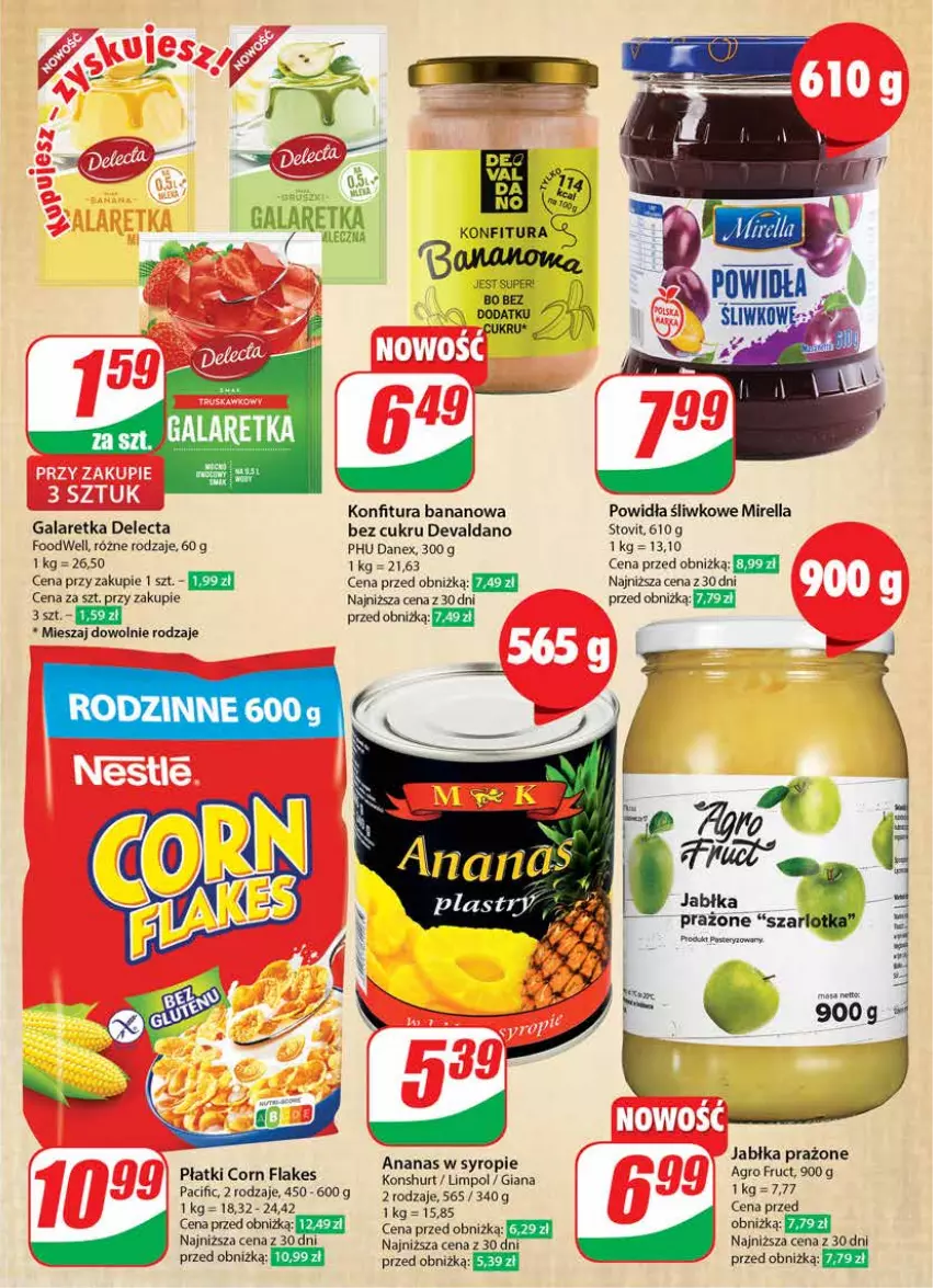 Gazetka promocyjna Dino - Gazetka 24 / 2024 - ważna 12.06 do 18.06.2024 - strona 15 - produkty: Ananas, Cif, Corn flakes, Delecta, Gala, Galaretka, Jabłka, Jabłka prażone, Konfitura, Syrop, Szarlotka