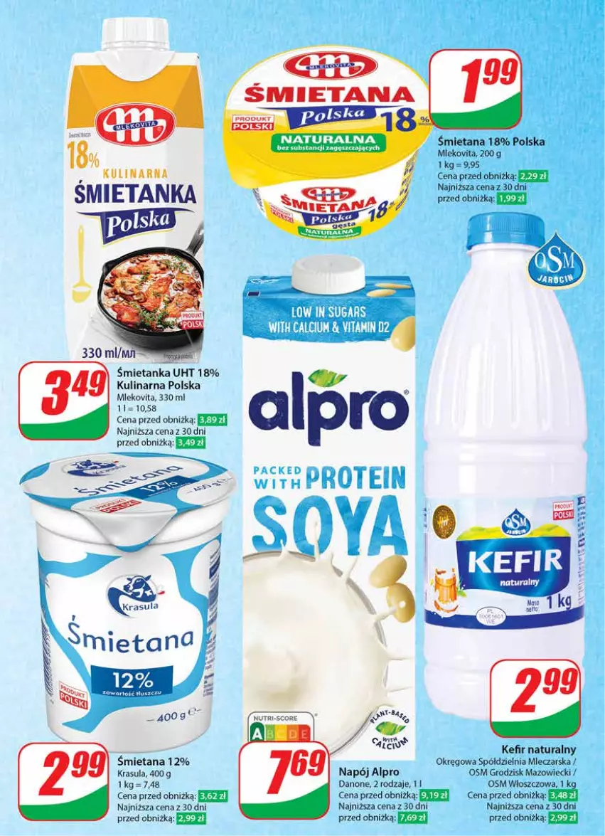 Gazetka promocyjna Dino - Gazetka 24 / 2024 - ważna 12.06 do 18.06.2024 - strona 39 - produkty: Alpro, Danone, Gra, Kefir, Kefir naturalny, Mleko, Mlekovita, Napój