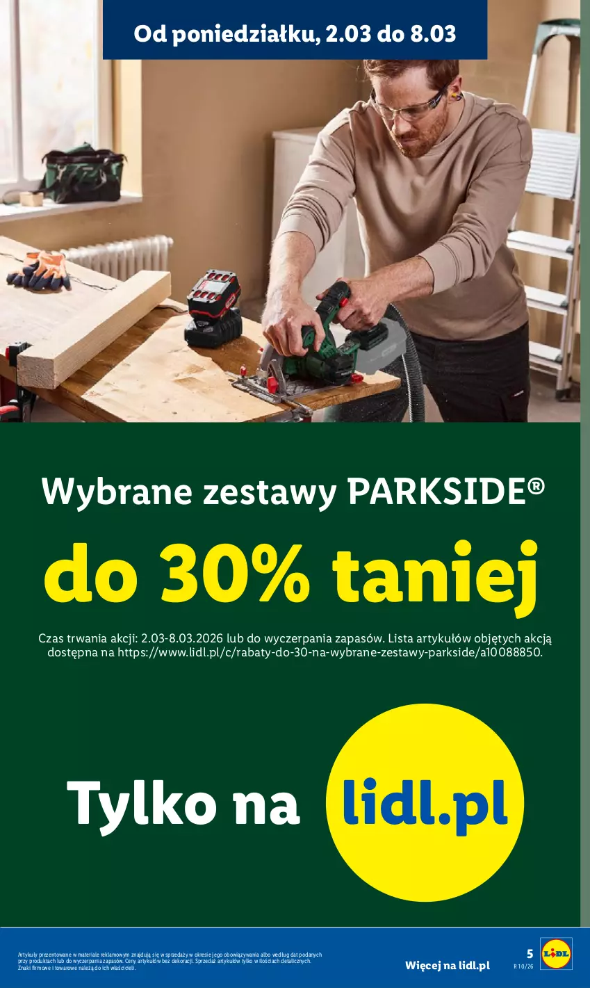 Gazetka promocyjna Lidl - Oferta ważna od 2.03 - ważna 02.03 do 07.03.2026 - strona 5 - produkty: Parkside