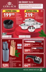 Gazetka promocyjna Aldi - Pełna oferta - Gazetka - ważna od 17.12 do 17.12.2023 - strona 27 - produkty: Sok, Noż, Nóż do chleba, Ostrzałka do noży, Blok na noże, Garnek, Nóż szefa kuchni, Chleb, Rondel, Fa