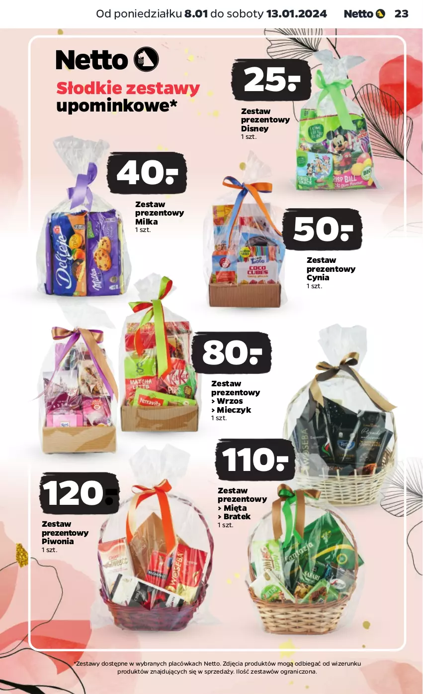 Gazetka promocyjna Netto - Artykuły spożywcze - ważna 08.01 do 13.01.2024 - strona 23 - produkty: Disney, Gra, Miecz, Mięta, Milka, Piwo, Zestaw prezentowy