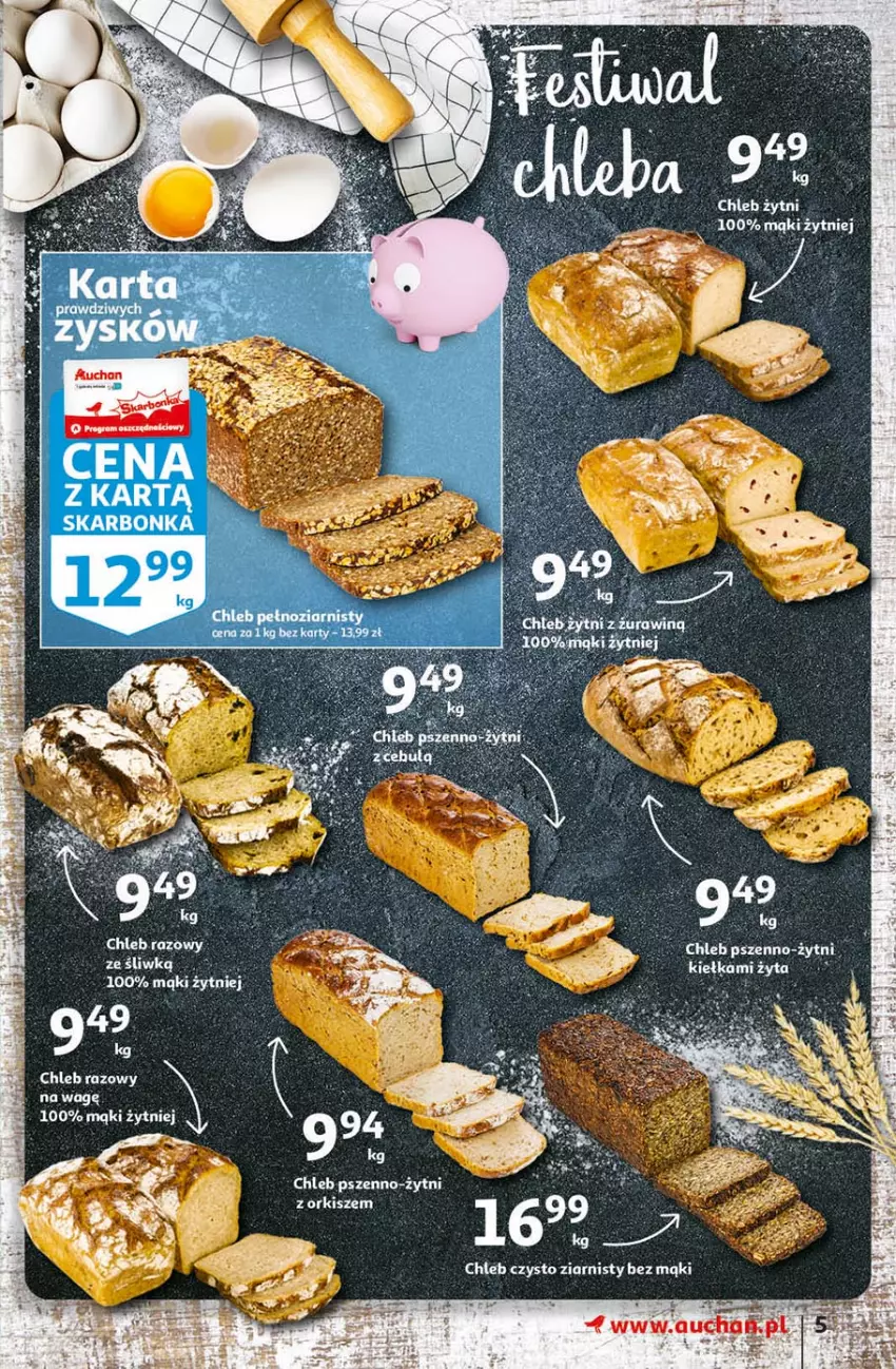 Gazetka promocyjna Auchan - Więcej za mniej Hipermarkety - ważna 11.03 do 17.03.2021 - strona 5 - produkty: Chleb