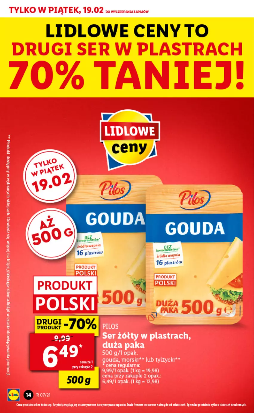 Gazetka promocyjna Lidl - GAZETKA - ważna 18.02 do 20.02.2021 - strona 14 - produkty: Gouda, Ser