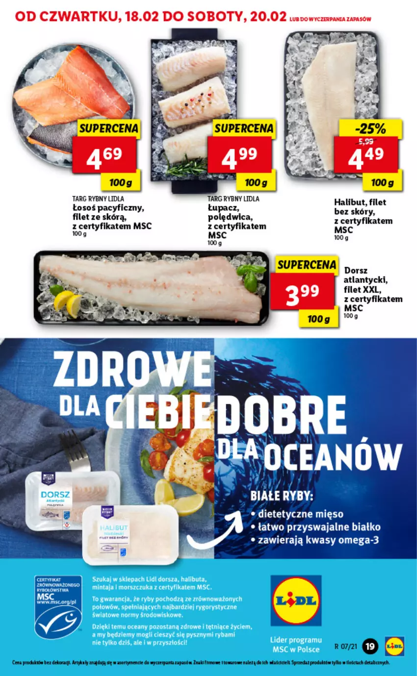 Gazetka promocyjna Lidl - GAZETKA - ważna 18.02 do 20.02.2021 - strona 19 - produkty: Gry, Halibut, Omega-3, Polędwica