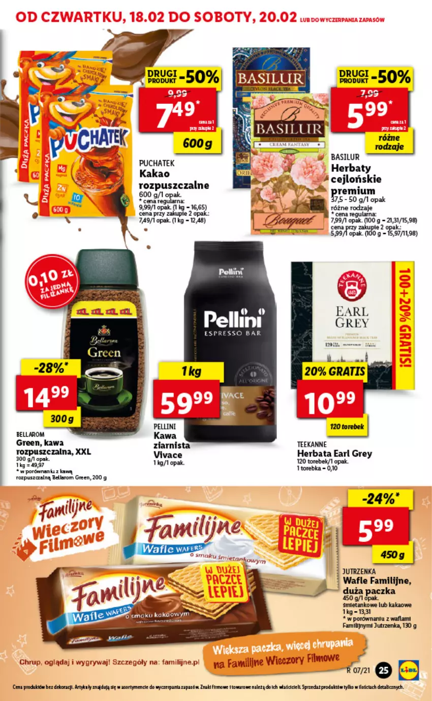 Gazetka promocyjna Lidl - GAZETKA - ważna 18.02 do 20.02.2021 - strona 25 - produkty: AEG, Bell, Bella, Earl Grey, Fa, Gry, Herbata, Jutrzenka, Kakao, Kawa, Por, Teekanne, Wafle