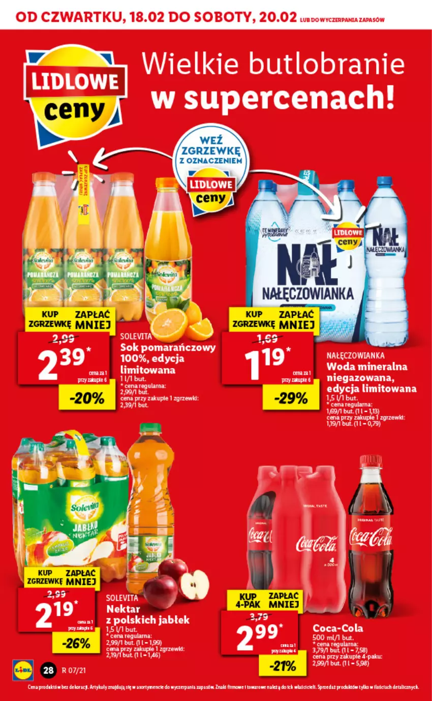 Gazetka promocyjna Lidl - GAZETKA - ważna 18.02 do 20.02.2021 - strona 28 - produkty: Sok, Sok pomarańczowy